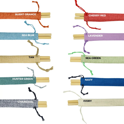 Customizable Two Straw/Jute Pouch Combo-4