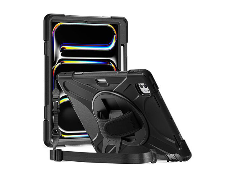 Coque Securit rotative iPad Pro 13 (2024 - M4) - Noir-0