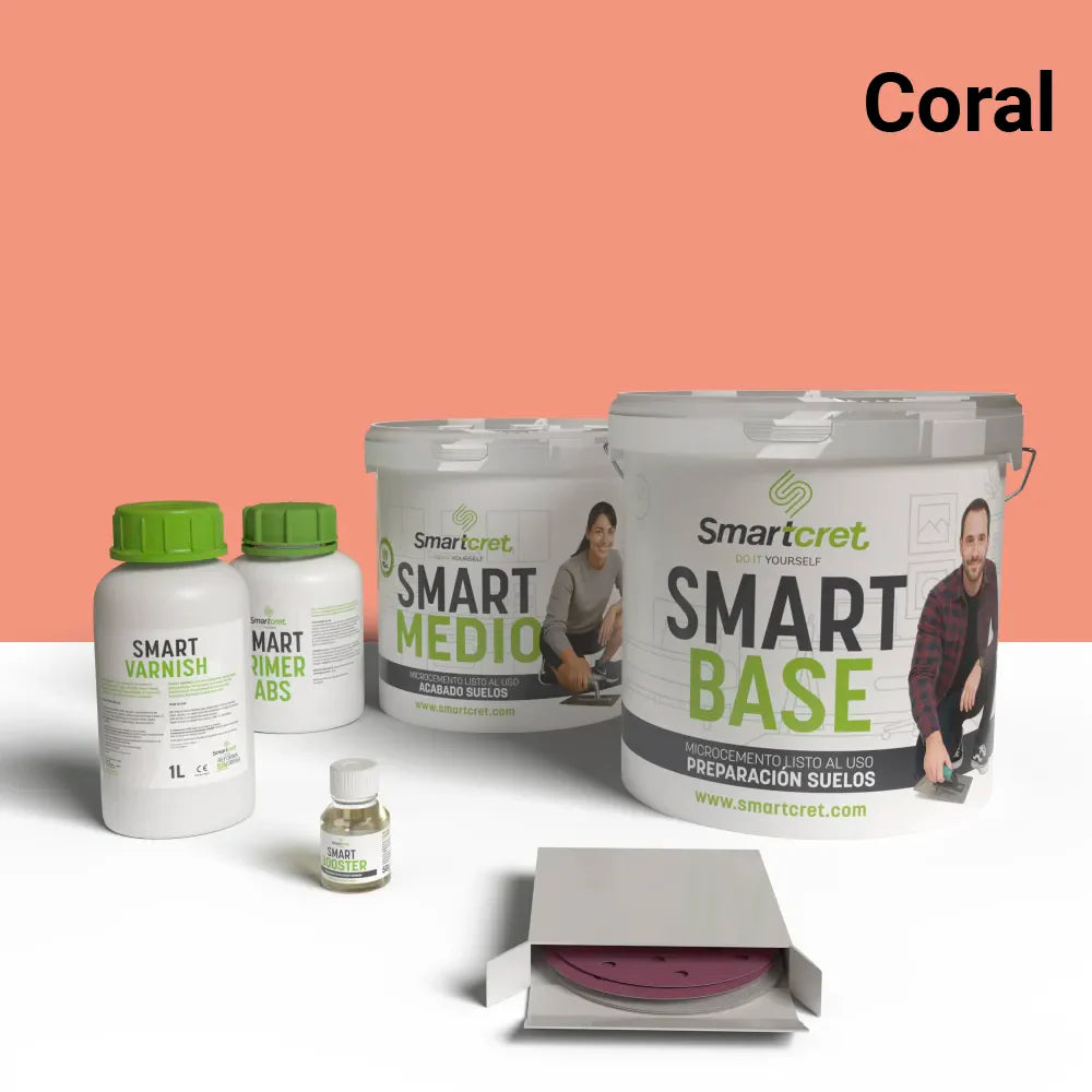 Kit de microcemento para escaleras de azulejos de 4m²-20