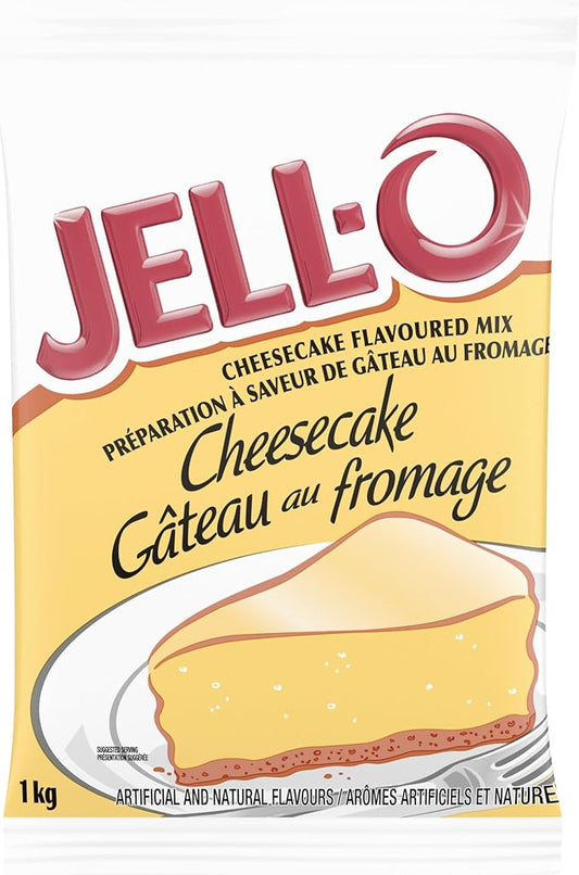 Jell-O Cheesecake Flavoured Dessert Mix- Dry Packaged (2 X 1KG) - Kraft Foods - Baking Mixes and Ingredients - Canadian Distribution-0