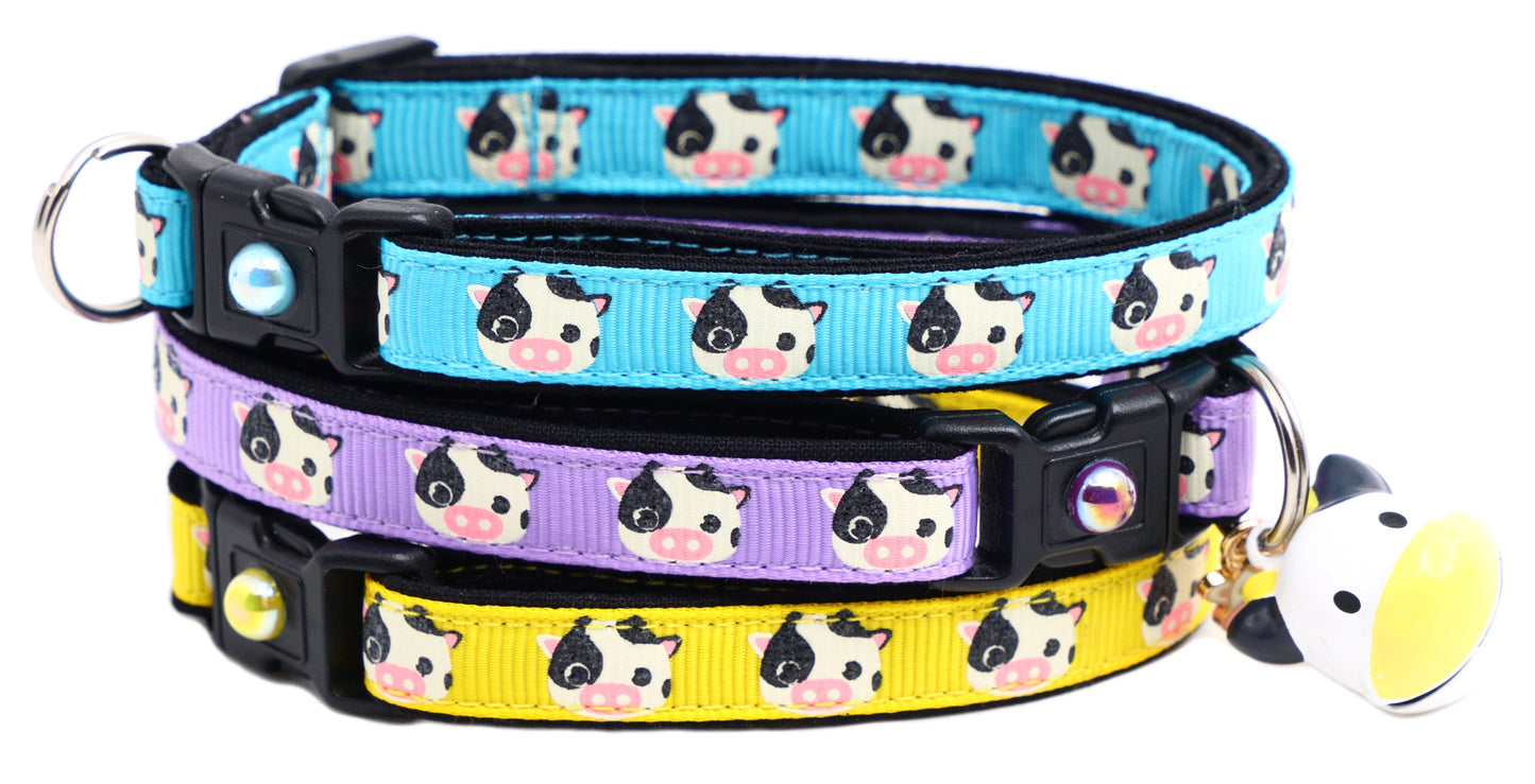 Cute Cows Breakaway Cat Collar-0