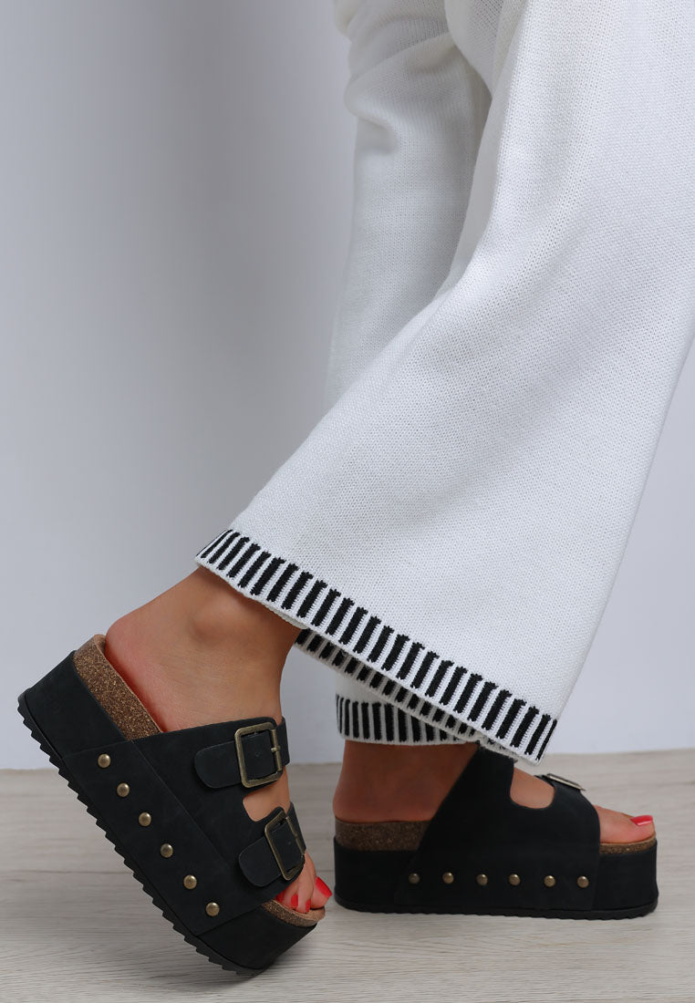 Impala Studded Faux Leather Slip Ons-1