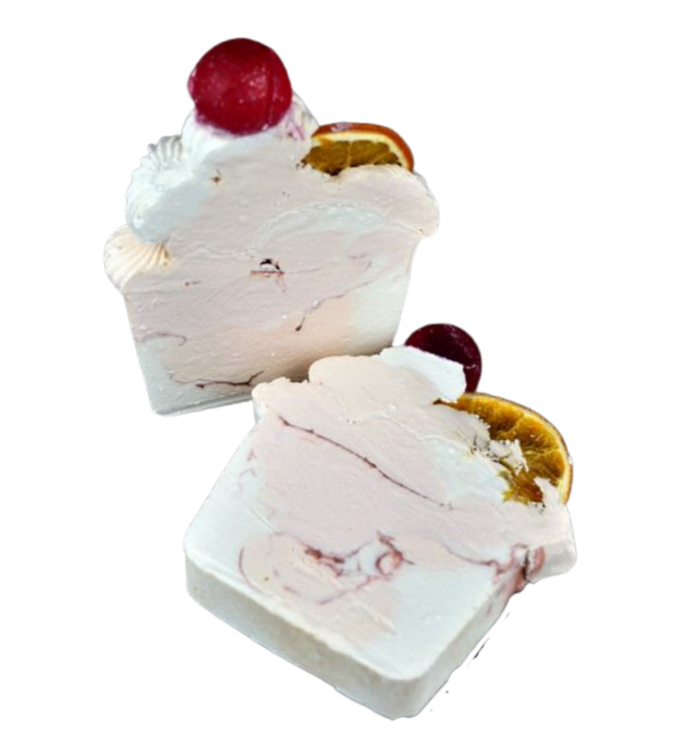 Crimson Cranberry Soap Slice - Vegan - SLS Free - Cold Process Soap-0