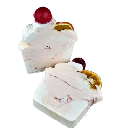 Crimson Cranberry Soap Slice - Vegan - SLS Free - Cold Process Soap-0