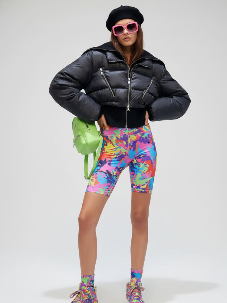 Cropped Biker Puffer Jacket LOWER EAST SIDE BYMANYC ® New York-1