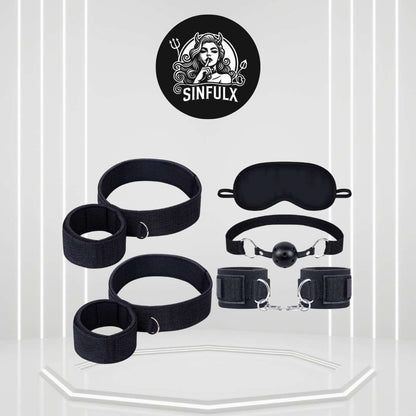 Adjustable BDSM Wrist and Thigh Ankle Cuffs Set-0