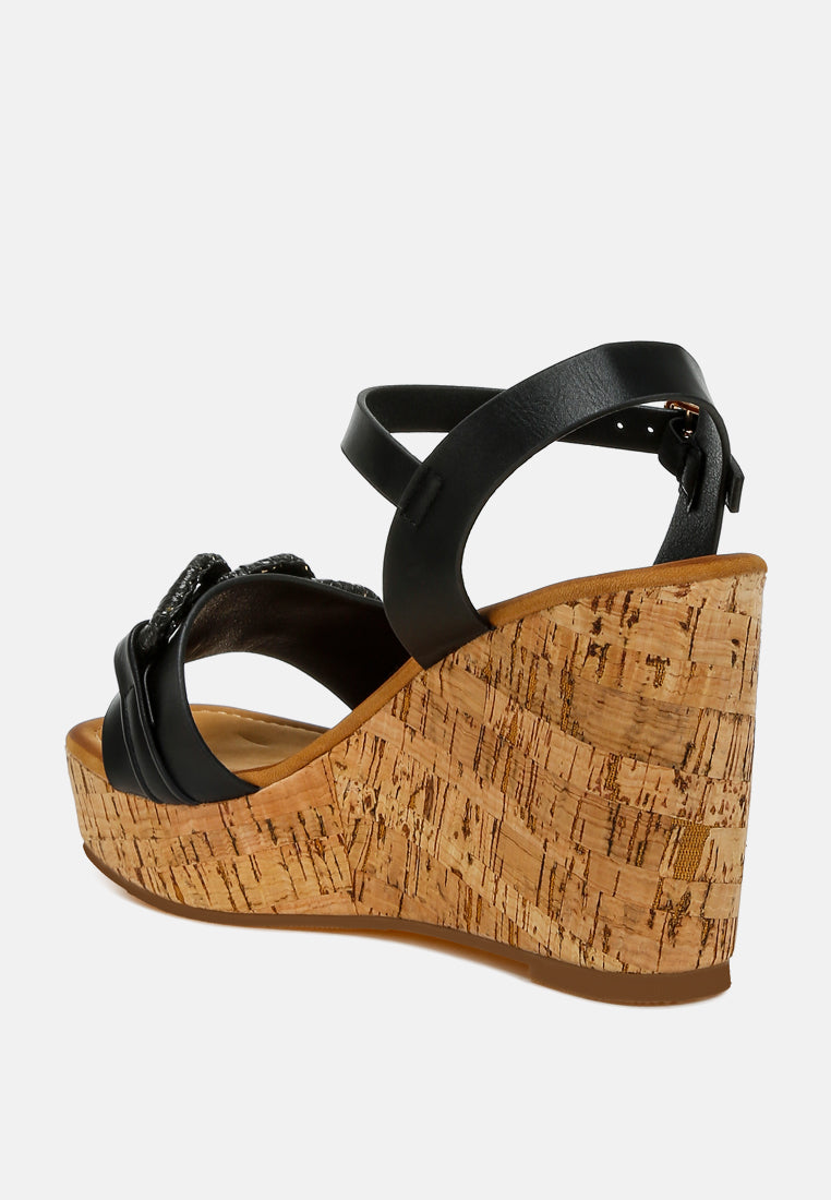 Emelda cushion chain pin buckle wedges-3