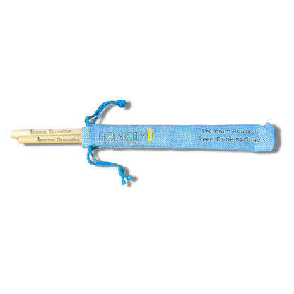 Customizable Two Straw/ Holy City Branded Jute Pouch Combo-3