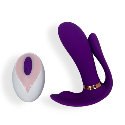 Triple Stimulation Vibrator - Purple Remote Vibrator - Remote Vibe | VV