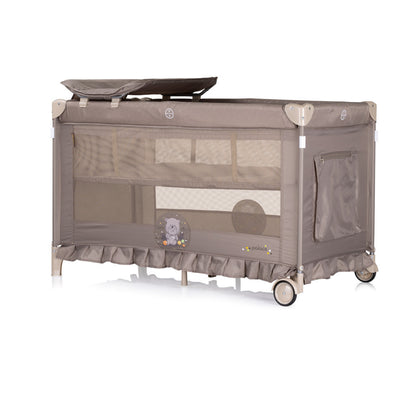 Chipolino Palace multifunkciós utazóágy baldachinnal - Bear beige-3