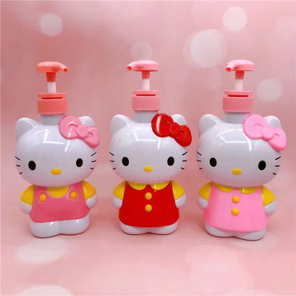 Cartoon Squeeze Bottle - 3D Cat Design for Toiletries