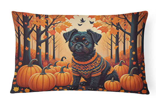 Affenpinscher Fall Throw Pillow-0