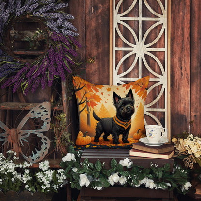 Black Cairn Terrier Fall Throw Pillow-4