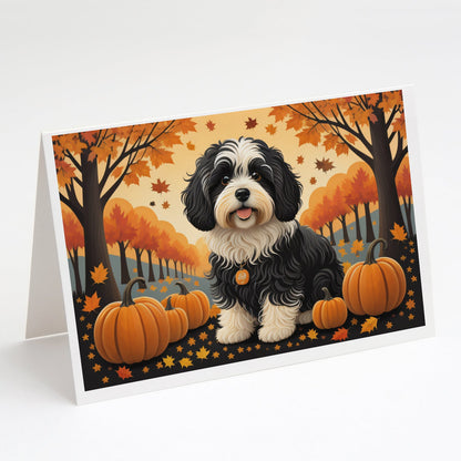 Havanese Fall Greeting Cards Pack of 8-0