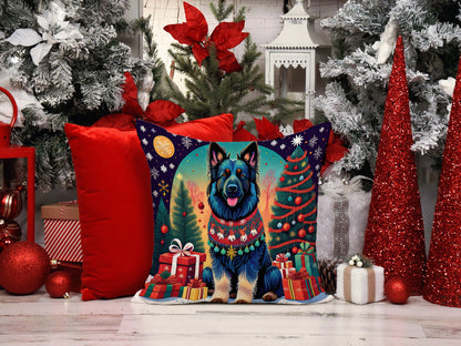 Belgian Sheepdog Christmas Throw Pillow-2