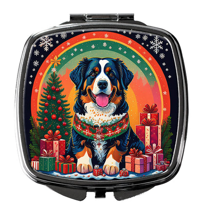 Bernese Mountain Dog Christmas Compact Mirror-0