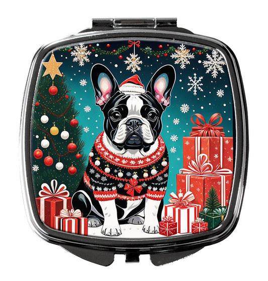 French Bulldog Christmas Compact Mirror-0