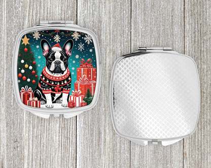 French Bulldog Christmas Compact Mirror-3