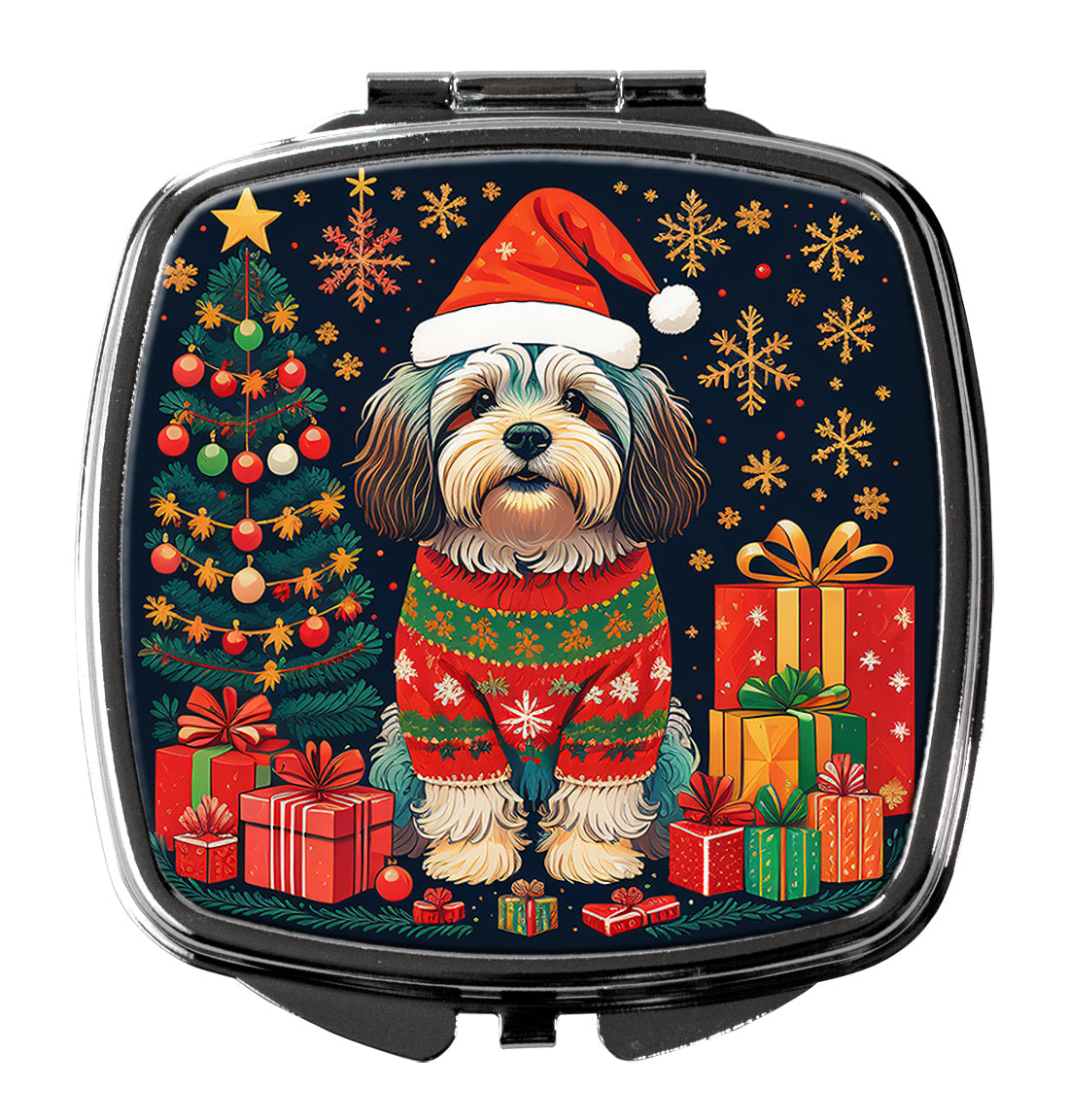 Havanese Christmas Compact Mirror-0