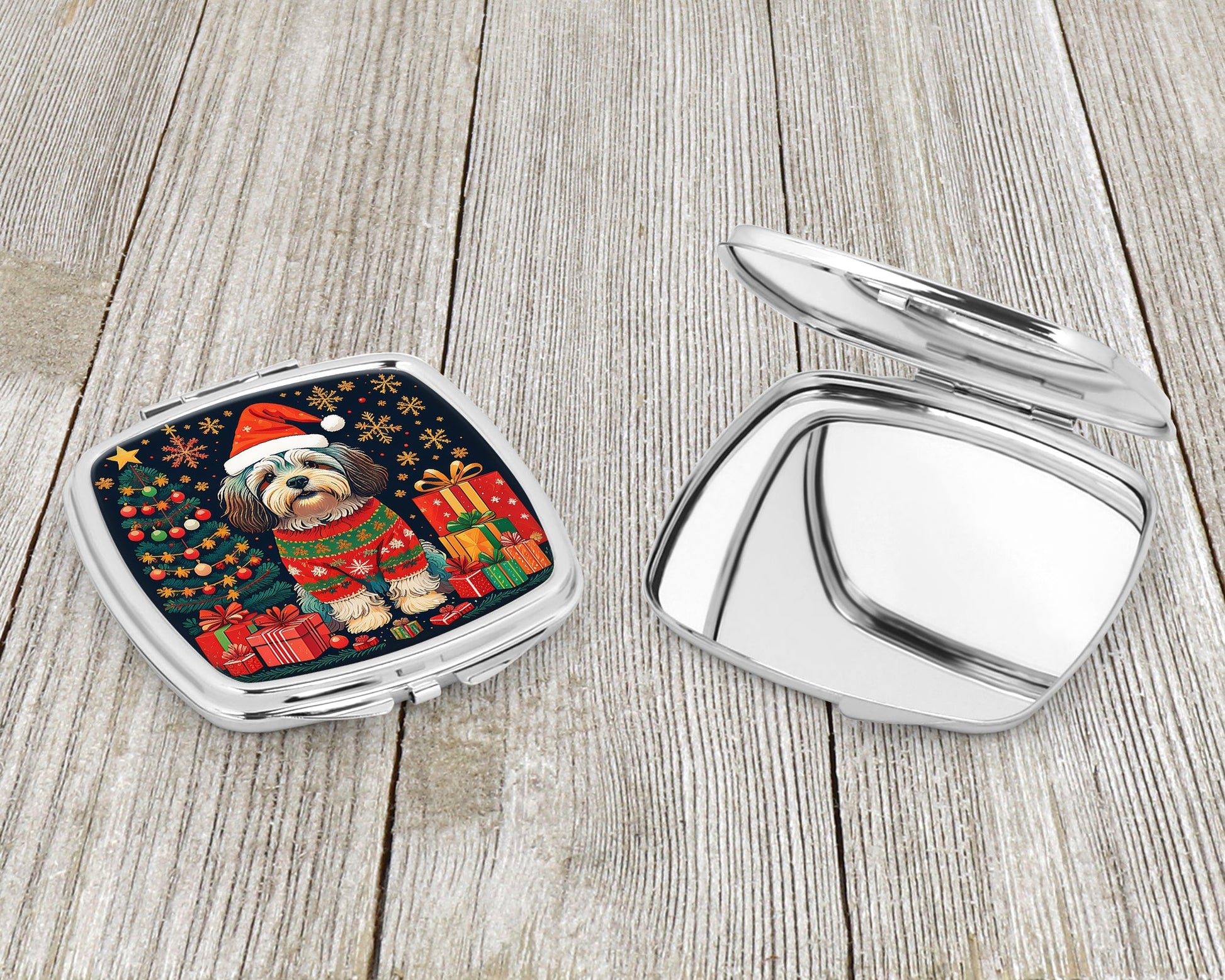 Havanese Christmas Compact Mirror-2