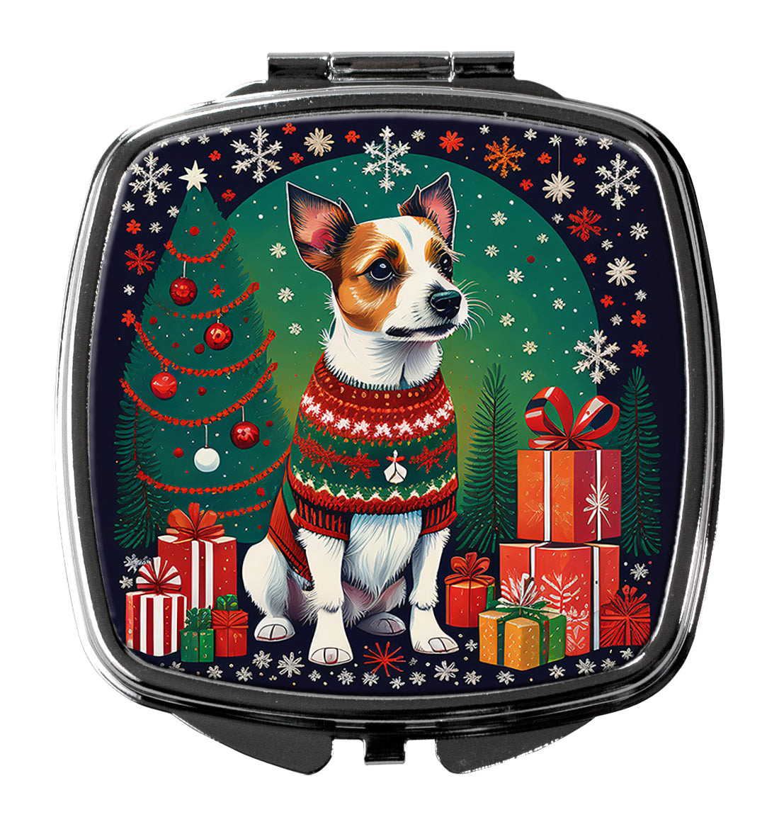 Jack Russell Terrier Christmas Compact Mirror-0