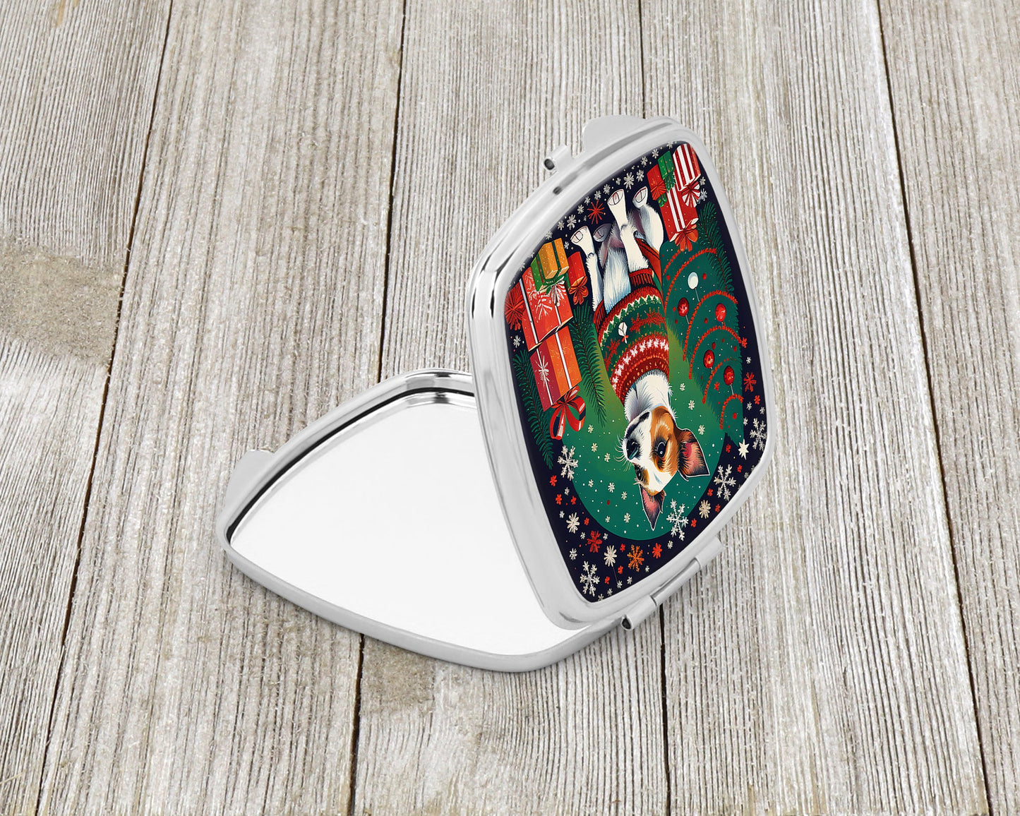 Jack Russell Terrier Christmas Compact Mirror-1