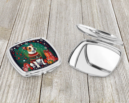 Jack Russell Terrier Christmas Compact Mirror-2
