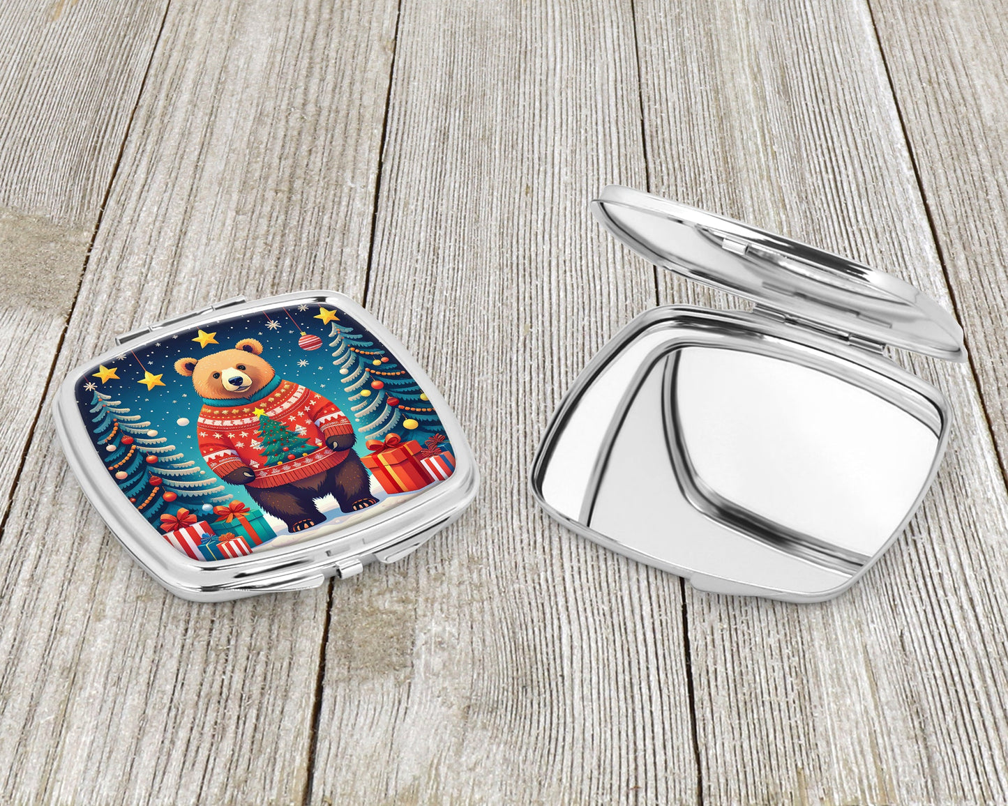 Bear Christmas Compact Mirror-2