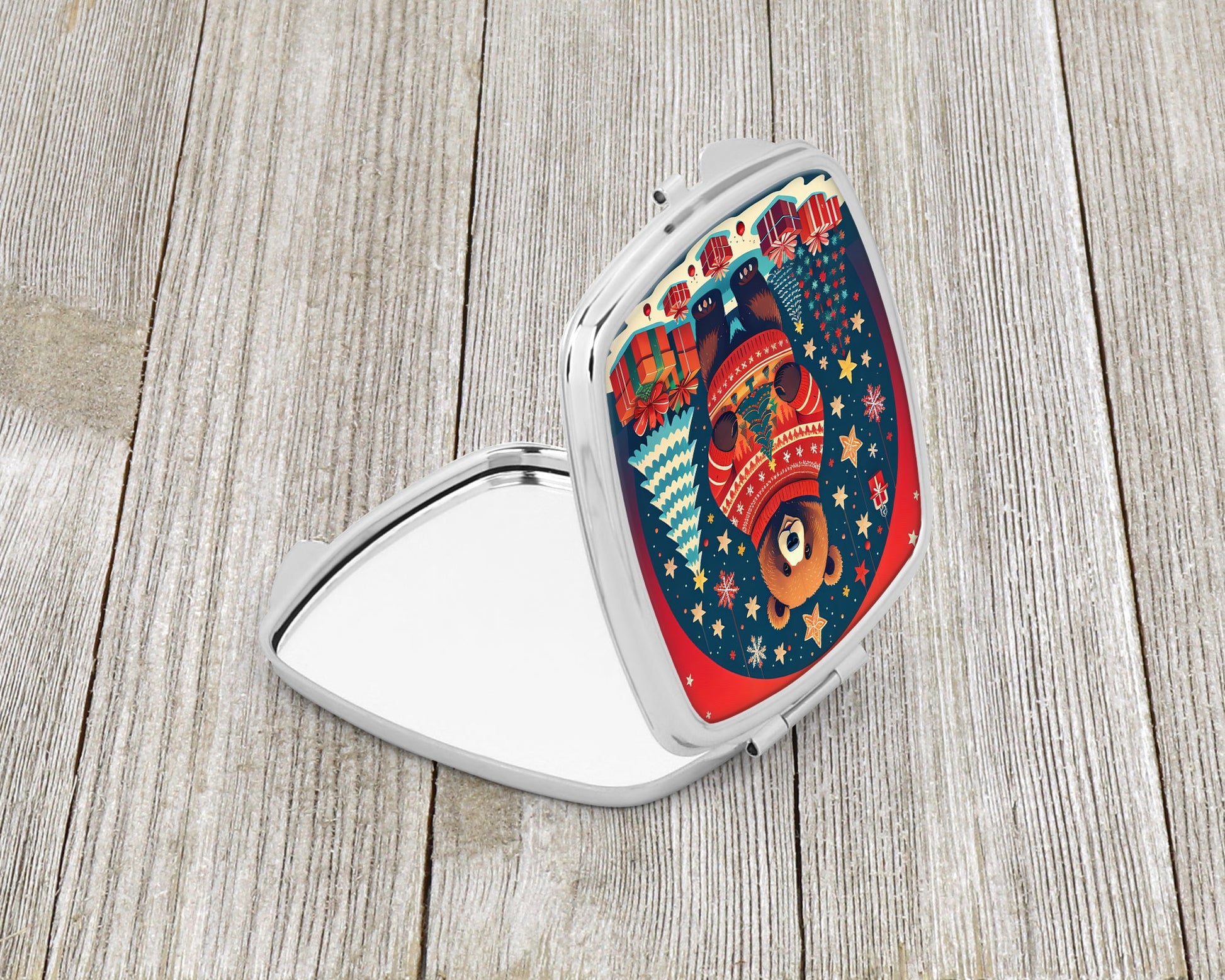 Bear Christmas Compact Mirror-1