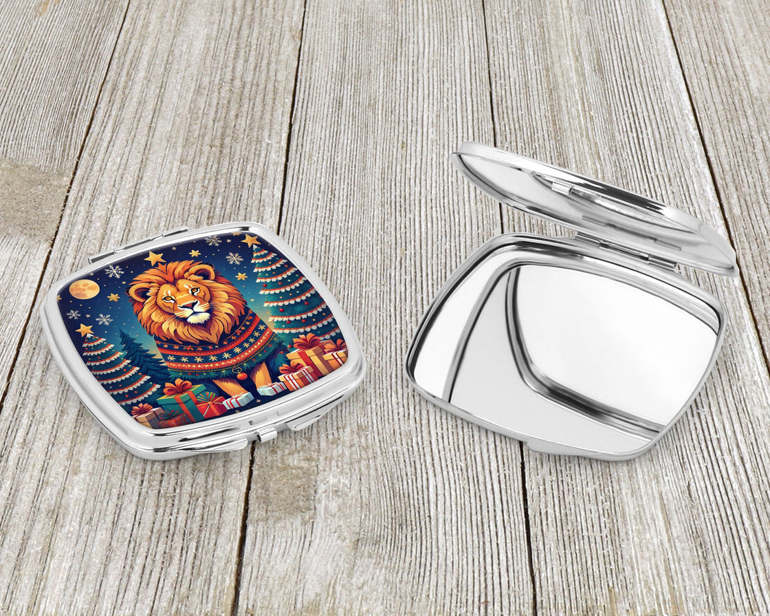 Lion Christmas Compact Mirror-2