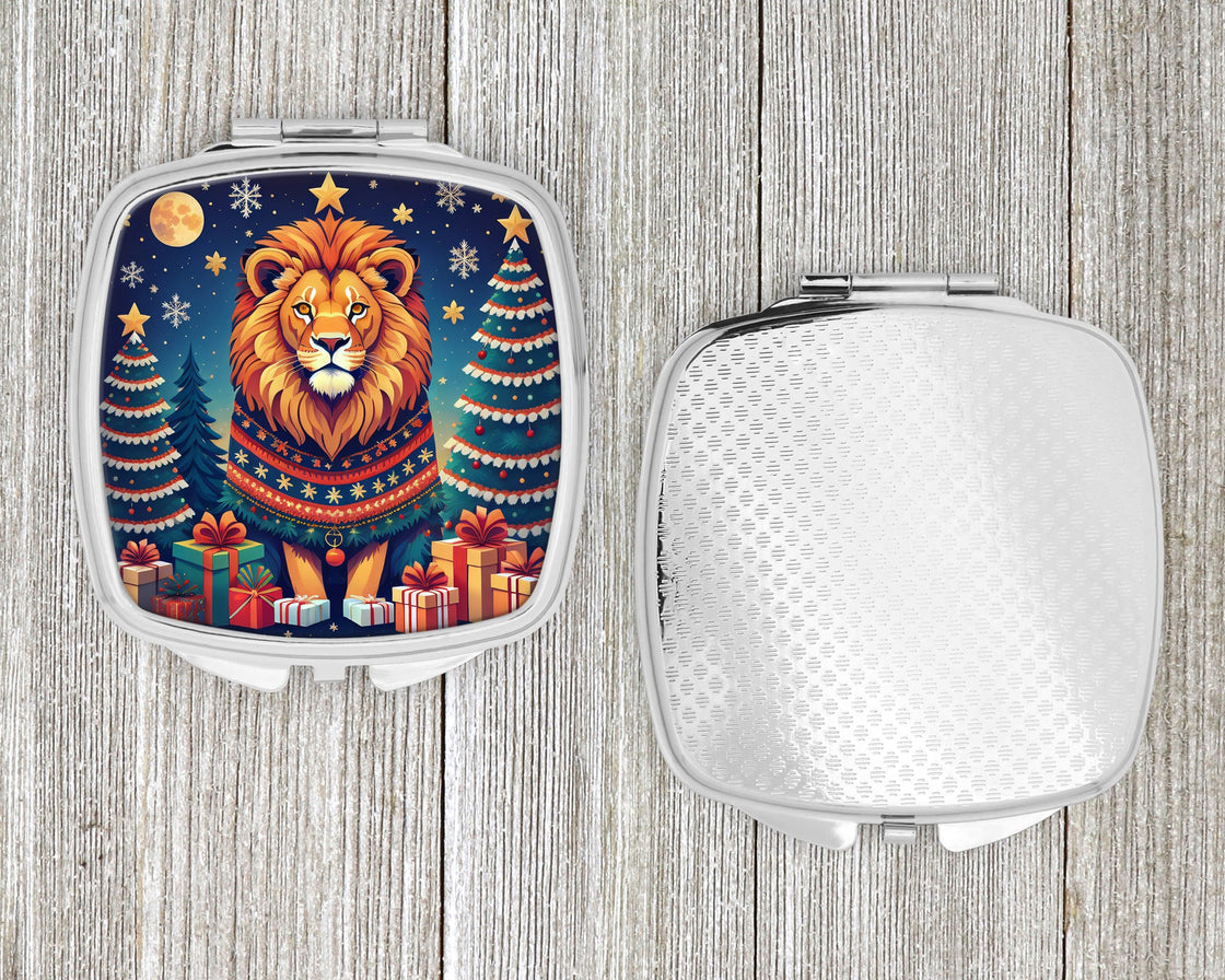 Lion Christmas Compact Mirror-3
