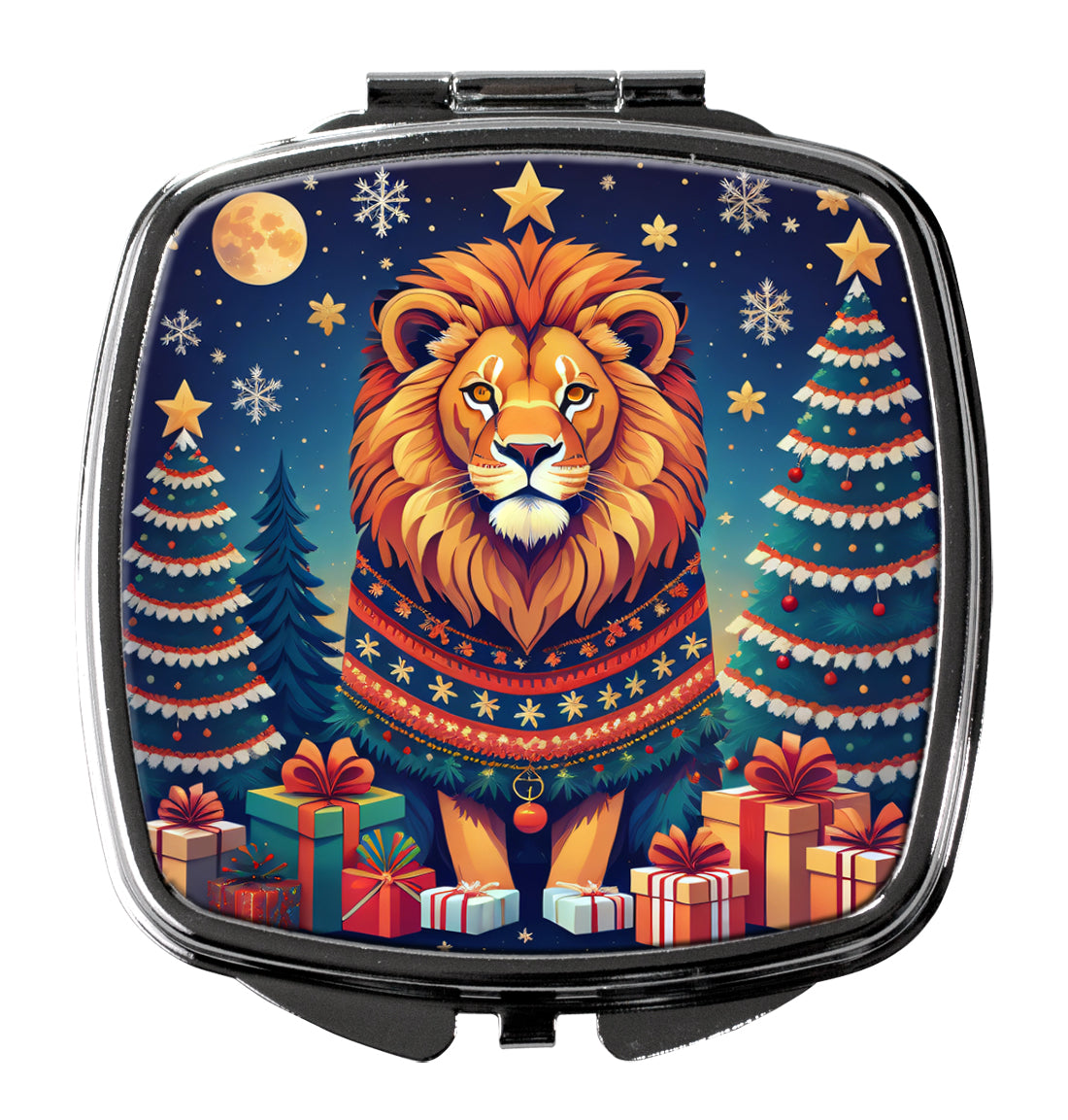 Lion Christmas Compact Mirror-0