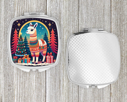 Llama Christmas Compact Mirror-3