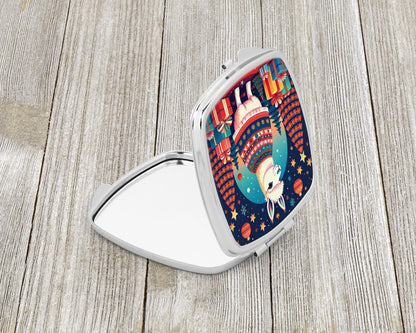 Llama Christmas Compact Mirror-1