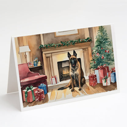 Belgian Malinois Christmas Greeting Cards Pack of 8-0