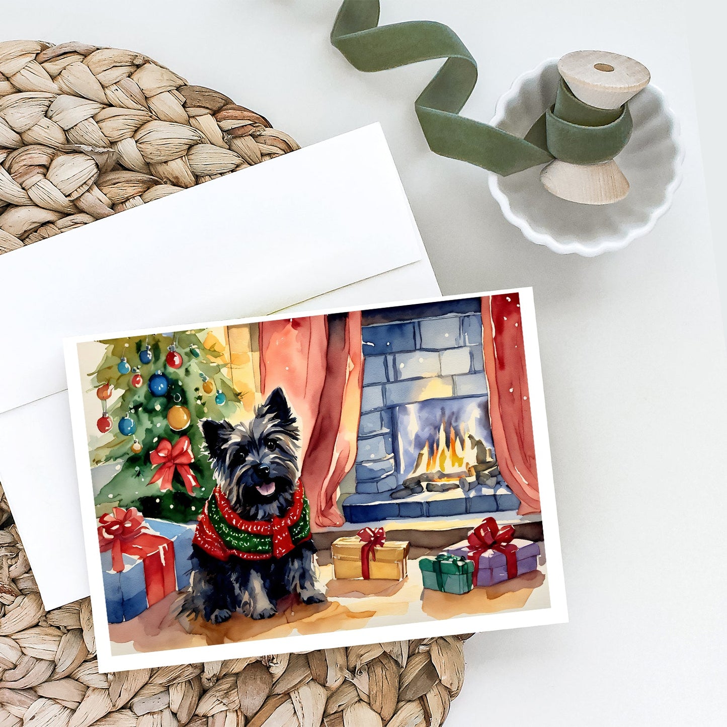 Cairn Terrier Christmas Greeting Cards Pack of 8-1