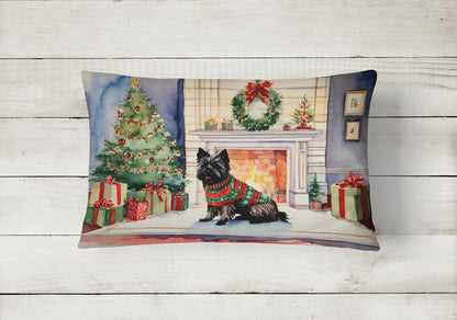 Cairn Terrier Christmas Throw Pillow-1