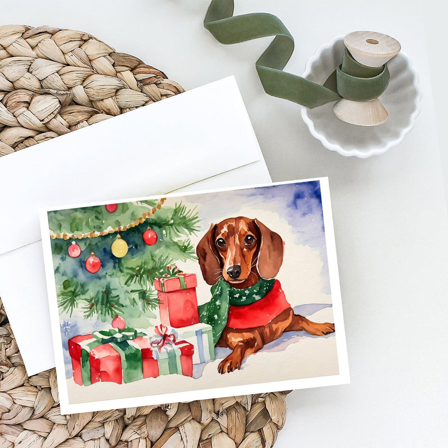 Dachshund Christmas Greeting Cards Pack of 8-1