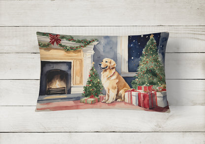 Golden Retriever Christmas Throw Pillow-1