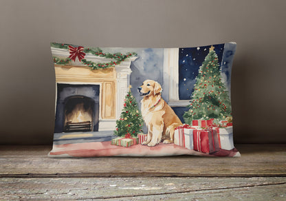 Golden Retriever Christmas Throw Pillow-3