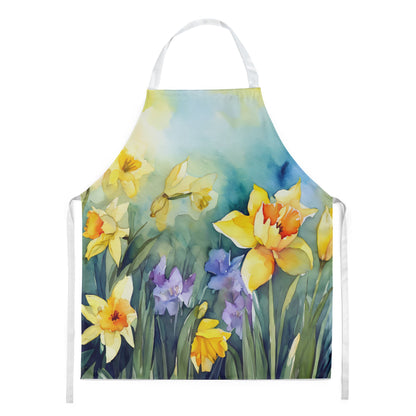 Daffodils in Watercolor Apron-0