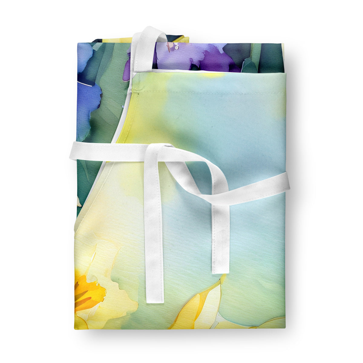 Daffodils in Watercolor Apron-2