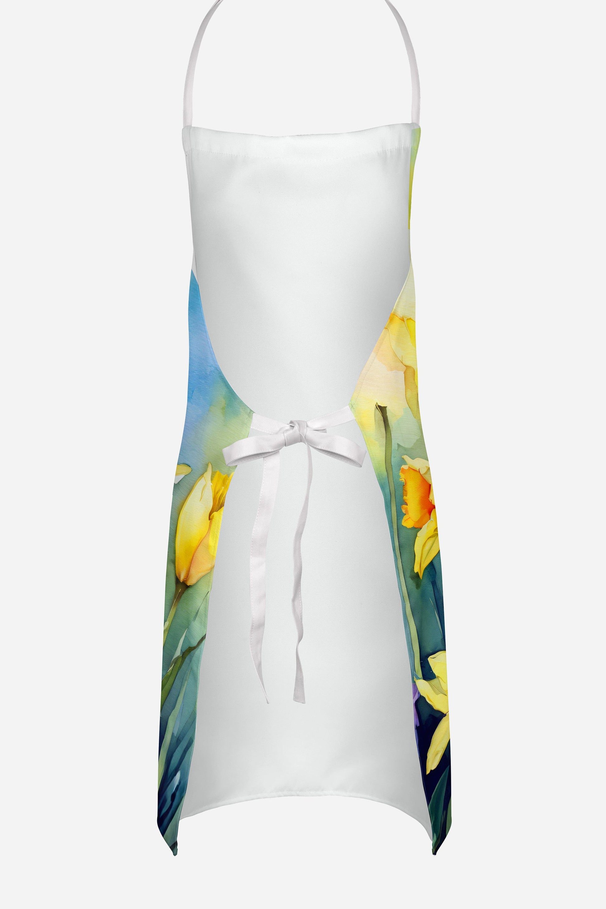 Daffodils in Watercolor Apron-3