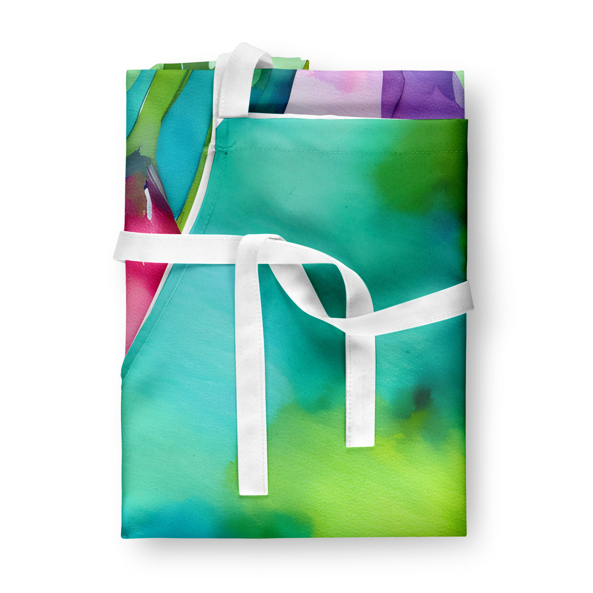 Freesias in Watercolor Apron-2