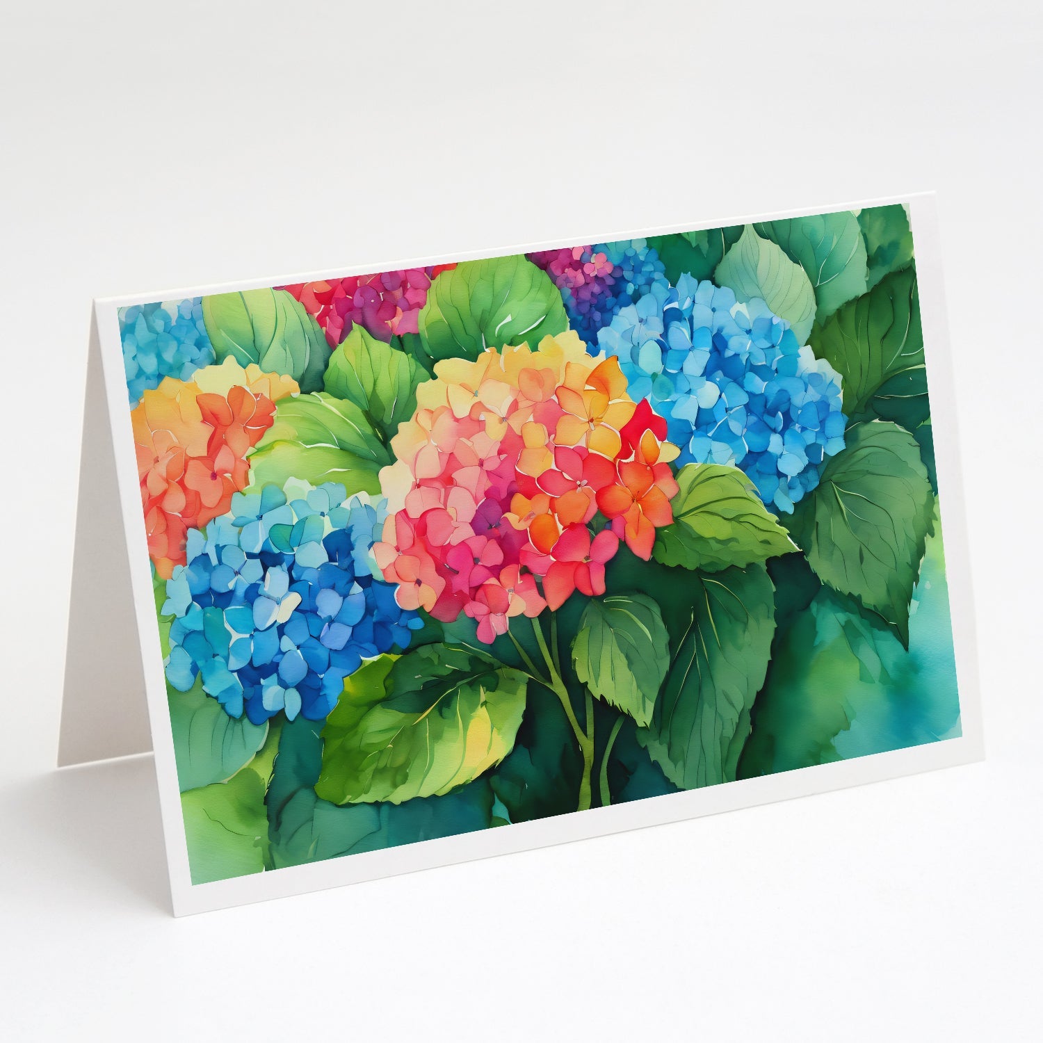 Hydrangeas in Watercolor Greeting Cards Pack of 8-0