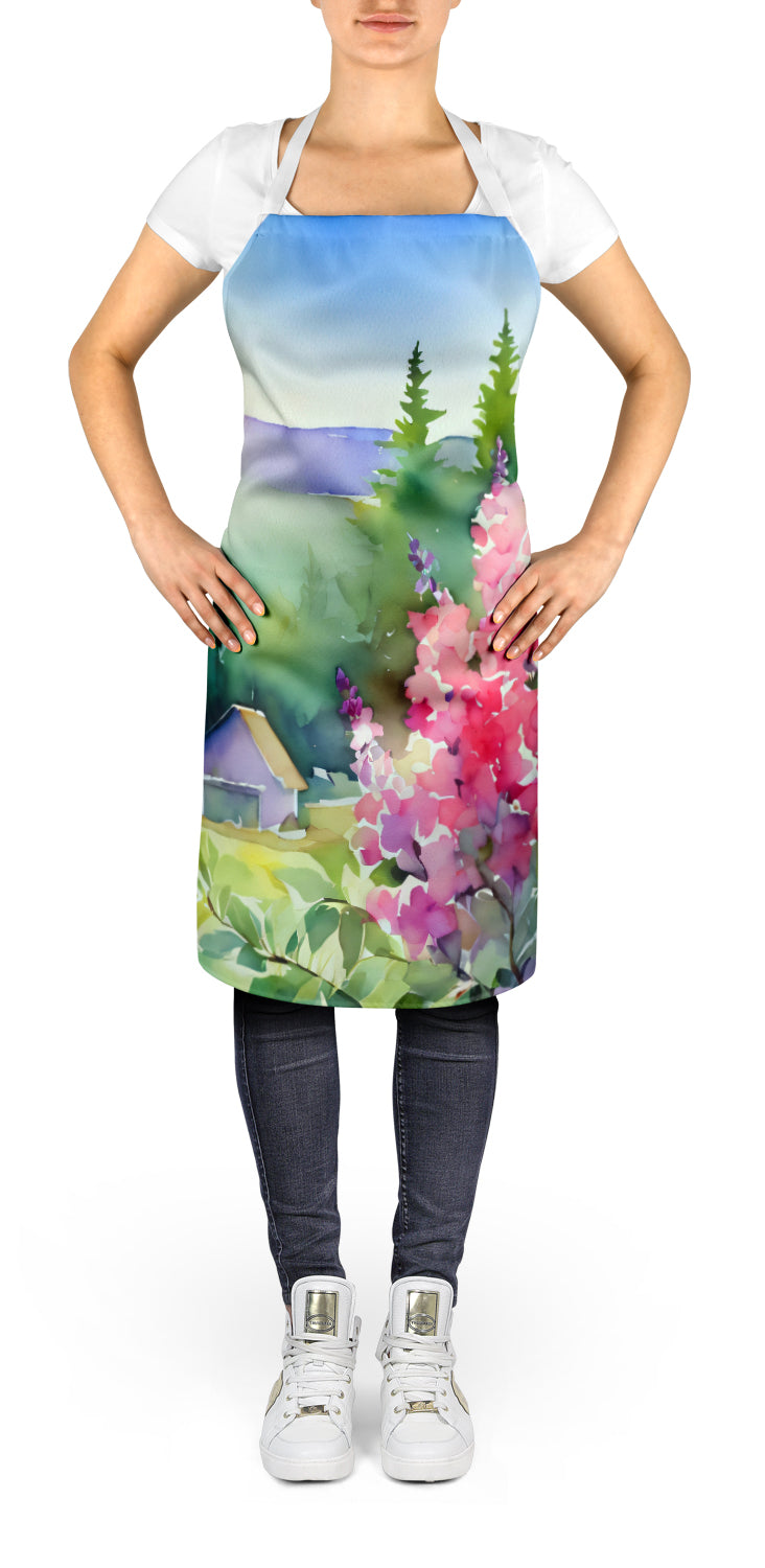 Idaho Syringa in Watercolor Apron-1