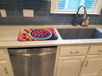 Colorful Raspberries Dish Drying Mat-2