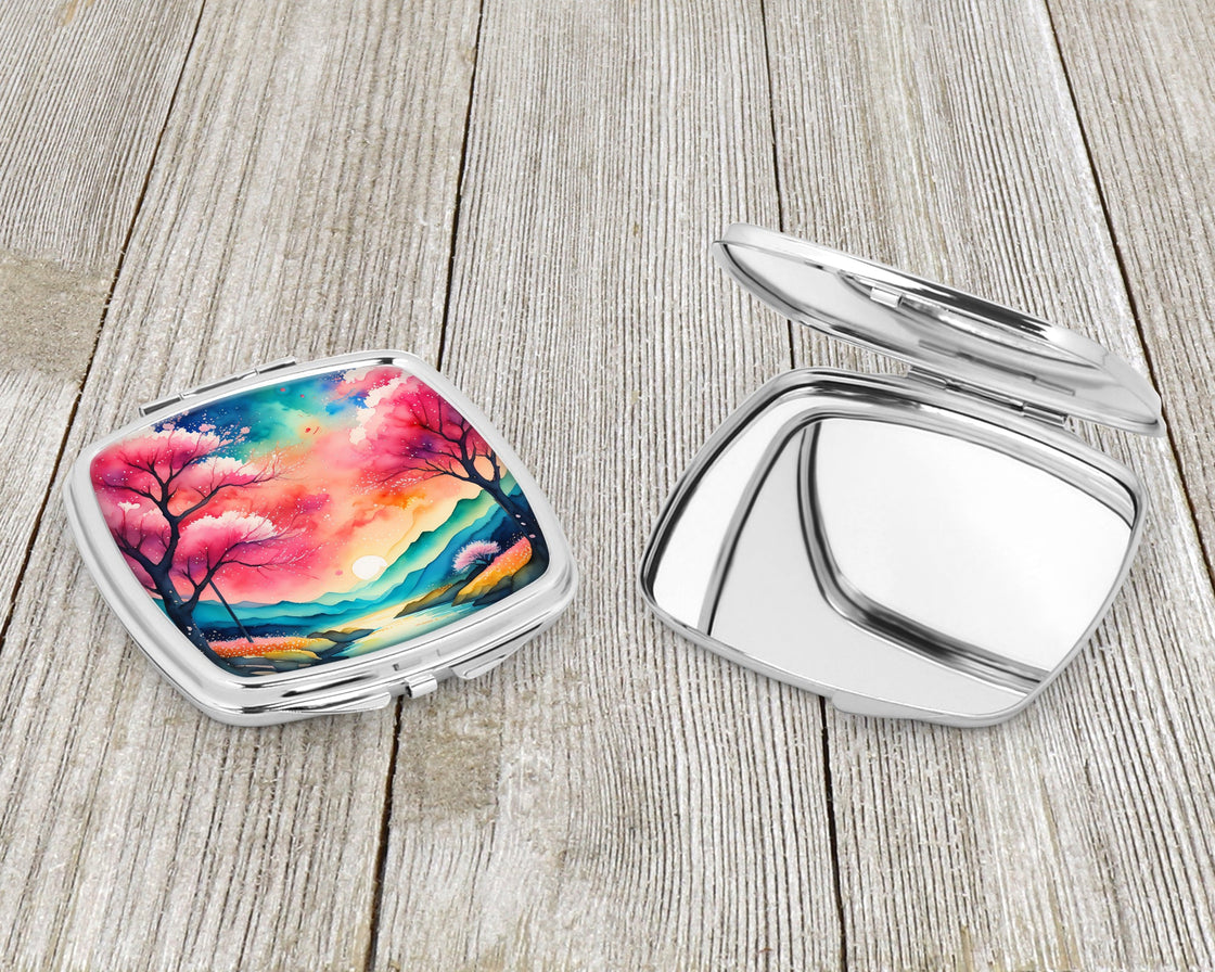 Colorful Cherry Blossoms Compact Mirror-2