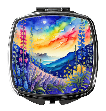 Colorful Delphinium Compact Mirror-0
