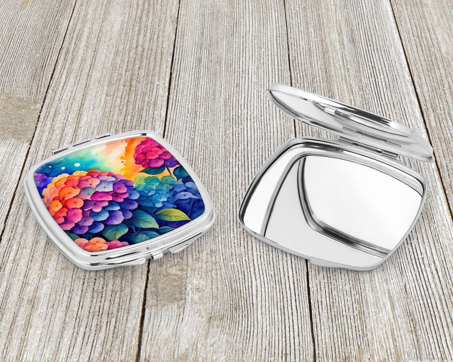 Colorful Hydrangeas Compact Mirror-2